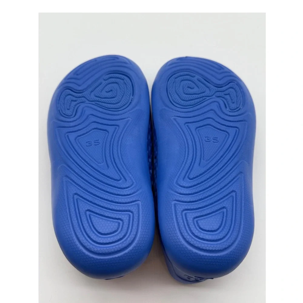 Blue Perforated Kids Water Shoes Slip On Camo Insole Size 35 EU